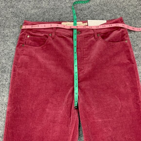 Soft Surrounding Skinny Corduroy Jeans Women 10 Berry Full Length High Rise Pant - Picture 7 of 13